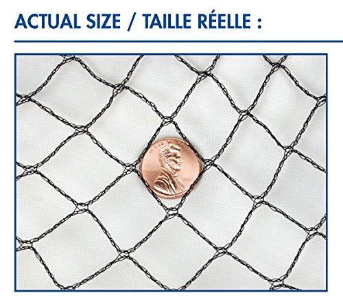 Aquascape Protective Pond Netting with Stakes, 28-Feet x 30-Feet, Durable Mesh, Black | 98002