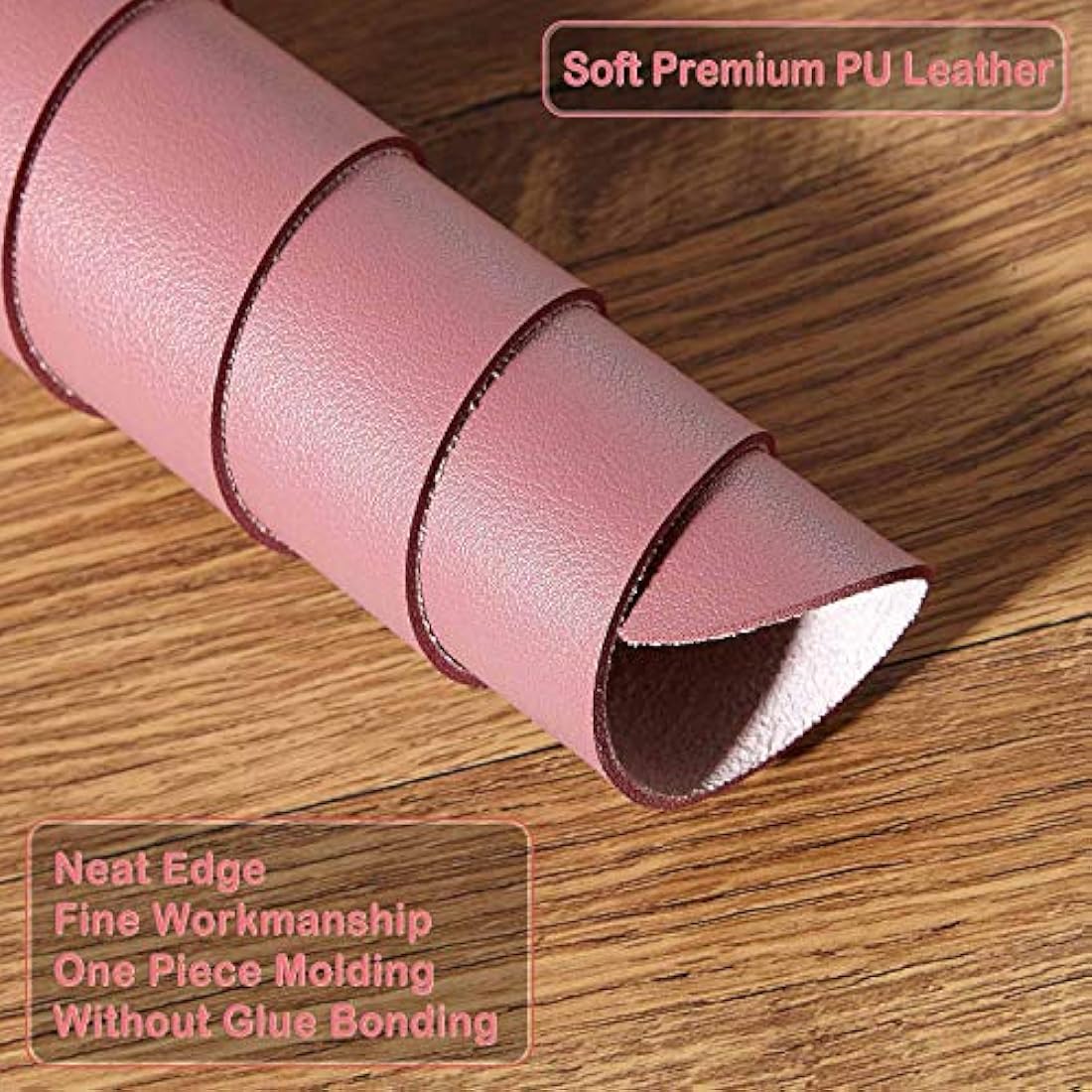 Desk Pad Large, DOBAOJIA Desk Mat, Laptop Mat, Writing Pad, Desk Blotter, Extended Mouse Mat, Large Mouse Pad for Office/Home, PU Leather Waterproof +Suede Non-Slip 27.5" X 13.8" (Dark Pink)