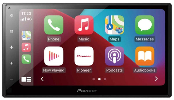 Pioneer SPH-DA160DAB Mechafree 6.8” Capacitive touchscreen multimedia player with Apple CarPlay, Android Auto and USB Mirroring for Android. Bluetooth, DAB/ DAB+ Digital Radio, 13-band GEQ.