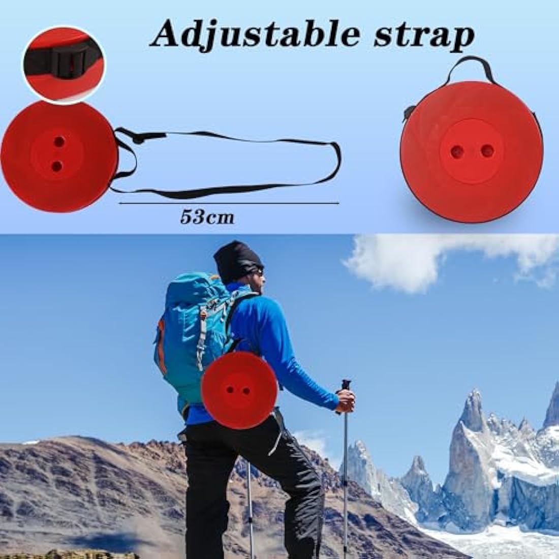 HVDHYY Telescopic Stool Folding Stools for Adults 2pcs Max Load 460lbs/210KG Camping Foldable Stool Seat Portable Collapsible Telescoping Stool for Outdoor BBQ Garden Outdoor Camping Indoor (Red)