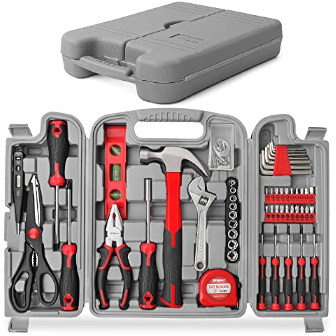 Hi-Spec 54pc Home & Office DIY Tool Kit Set. Complete Household Tool Box with Essential Hand Tools Included for Basic Repairs, Maintenance & Home Improvement Projects