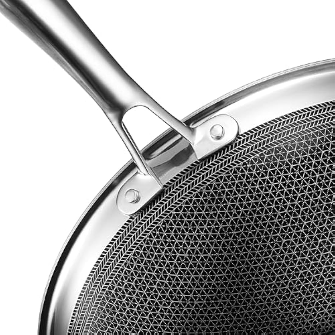 HexClad Hybrid Nonstick Wok, 30 cm, Stay-Cool Handle, Induction Ready, Compatible with All Cooktops