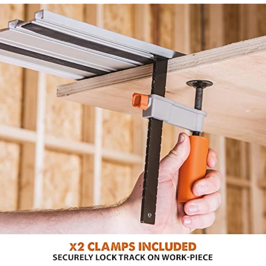 Evolution Power Tools ST1400 Circular Saw Guide Rail/Track Fits Makita, Bosch, Festool, (Clamps and Carry Bag Included), 2-Piece Track (700mm x 2) 1400 mm