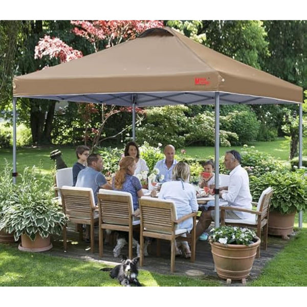 MASTERCANOPY Durable Ez Pop-up Gazebo Tent with Roller Bag (3x3M,Khaki)
