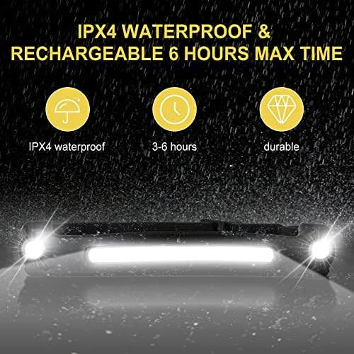 Head Torch Headlamp 2 Packs 6 Modes Motion Sensor Headlight 260 Degree Widen View Rechargeable LED Headtorch IPX4 Waterproof Hands-Free Flashlight gift for Adults Kids Camping,Running,Fishing,Cycling