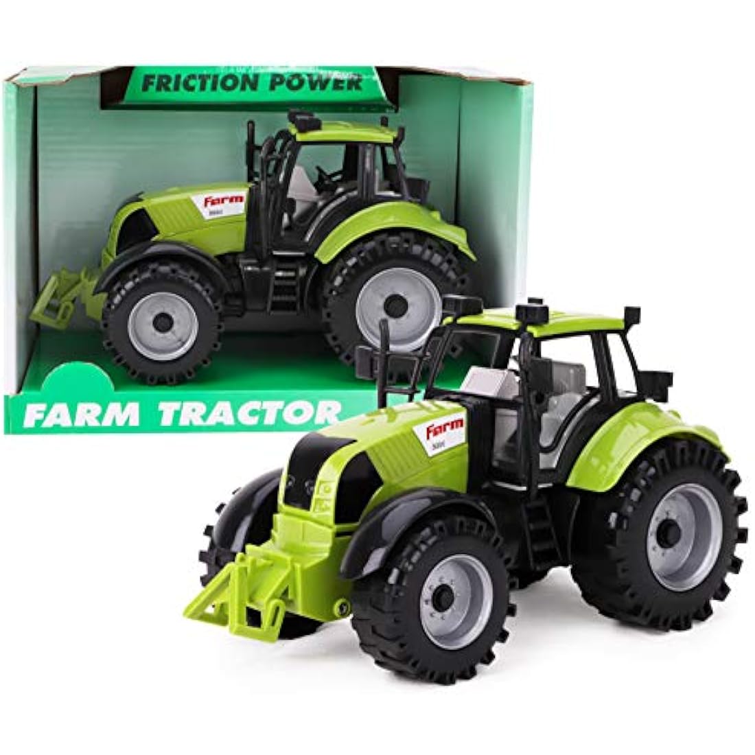 Toyland Farm Tractor Friction with Opening Hood - Available in Pink, Red and Green