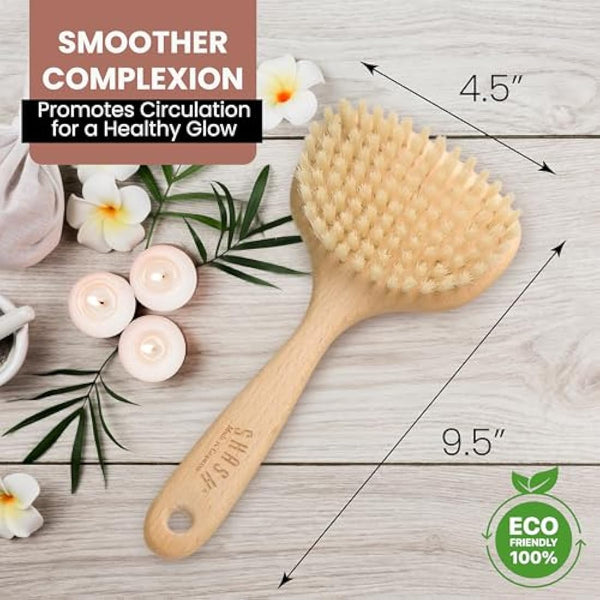 Shash Since 1869: Intense 100% Boar Bristle Face Brush - Made in Germany for Gentle Exfoliation, Reduced Flaking, and Fine Lines - Unveil an Even, Glowing Complexion, Sustainably Sourced