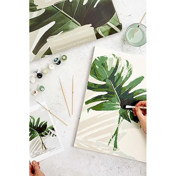 Dabble Paint by Numbers Kit – Paint by Numbers for Adults Beginners with Canvas Frame, Painting Kit for Adults, Flowers Design