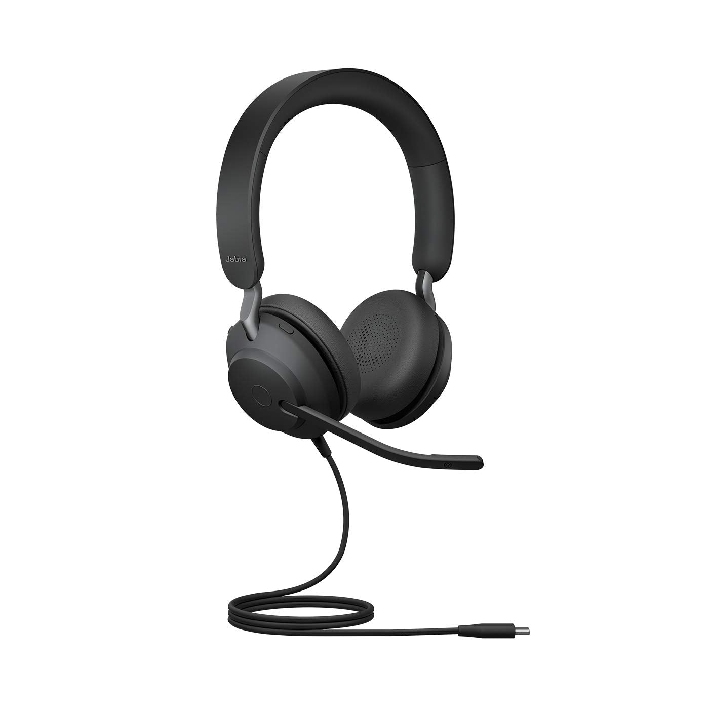Jabra Evolve2 40 SE Wired Noise-Cancelling Stereo Headset With 3-Microphone Call Technology and USB-A Cable - MS Teams Certified, Works with All Other Platforms - Black