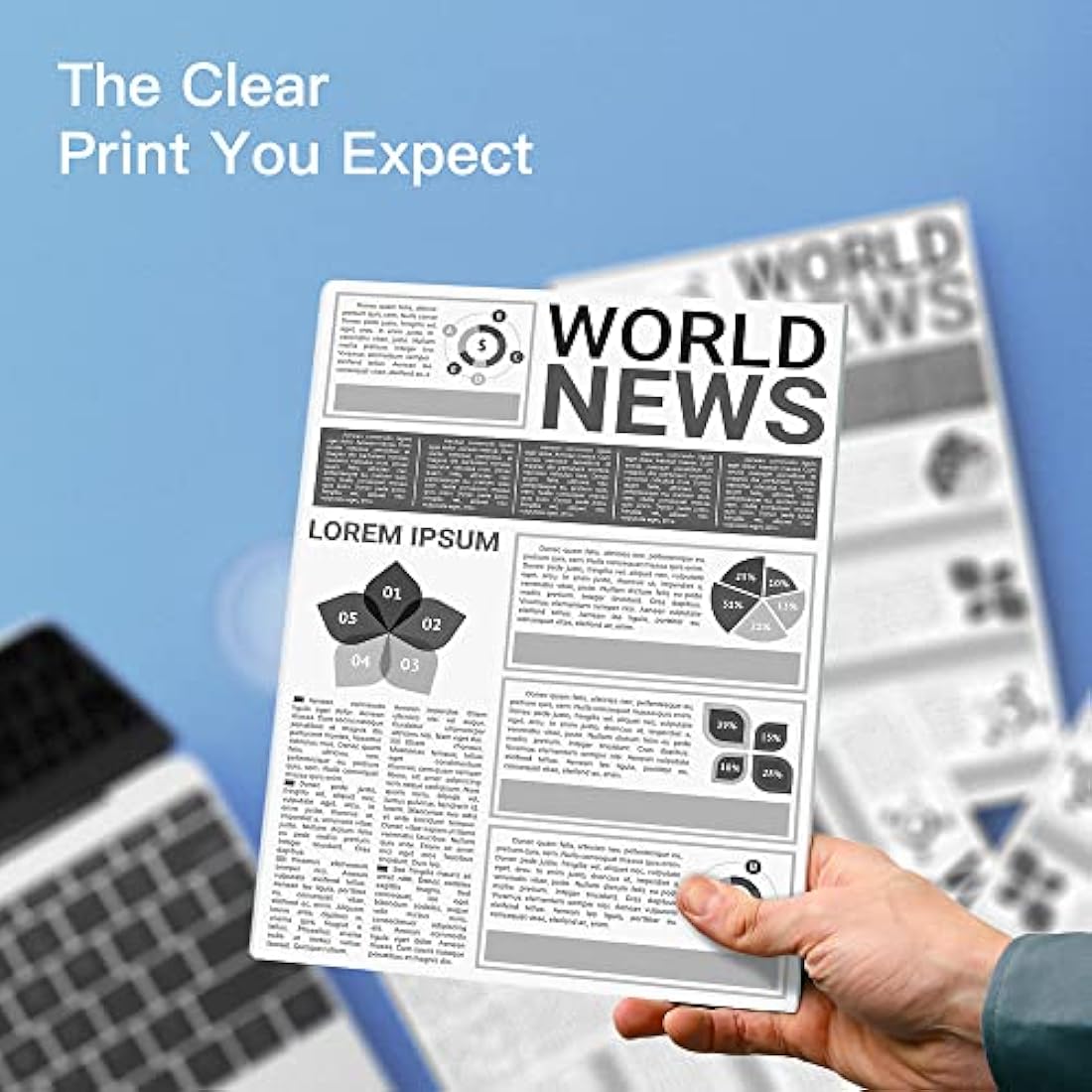 GPC Image TN2510XL TN-2510XL MFC-L2835DW Toner Compatible with Brother TN-2510 XL TN 2510XL 2510 for HL-L2400DW HL-L2400DWE MFC-L2800DW DCP-L2620DW MFC-L2860DWE DCP-L2627DW With chip (2 black)