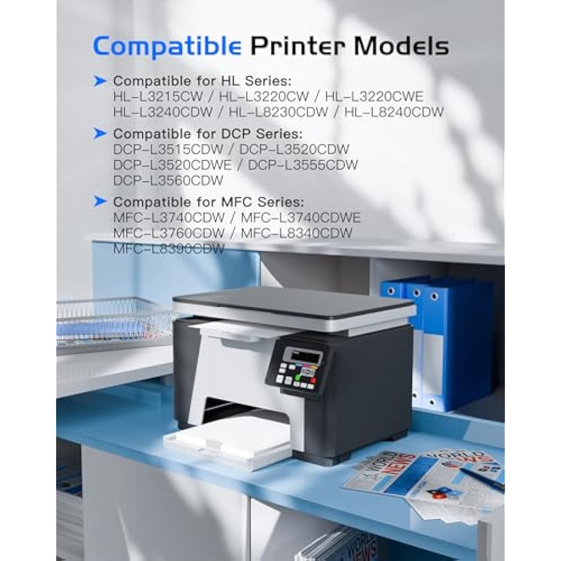 GPC Image TN248XL TN248 Toner Cartridge Compatible with Brother TN-248C TN-248M TN-248Y TN-248BK for Brother MFC-L3760CDW L8390CDW L3740CDWE; DCP-L3520CDWE L3520CDW L3560CDW Printer (4 Pack)