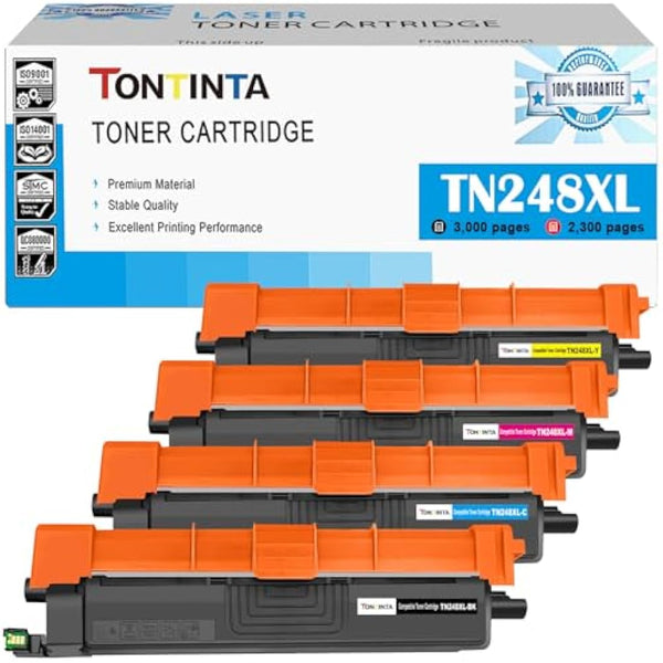 248XL TN248XL 4 Colors Compatible Toner Cartridges TN-248XLBK TN-248XLC TN-248XLM TN-248XLY High Capacity for Brother Printer HL-L3215CW L3220CW L3220CWE DCP-L3515CDW L3560CDW MFC-L3740CDW L3740CDWE