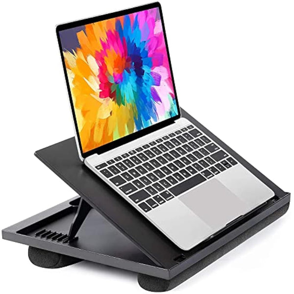 HUANUO Lap Desk, Laptop Tray, Lapdesk with Cushion- Adjustable with 8 Angles, For Notebook, Tablet, Laptop Stand for Desk, Fit up to 15,6", Portable Tray Desk & Suitable for Travel, Work, Home