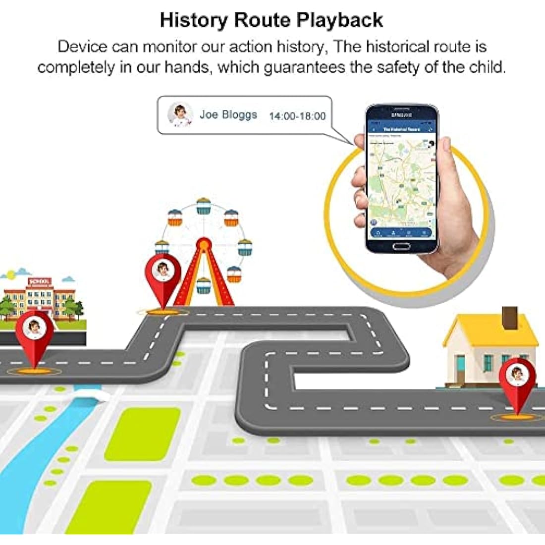 GPS Tracker, 10000mAh Battery GPS Car Tracker with Magnet, Waterproof Real Time Positioning Anti Lost Tracking Device for Fleet, Van, Vehicle, Worldwide Coverage No Distance Limit No Subscription Fee