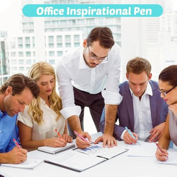 KAHEIGN 20Pcs Inspirational Ballpoint Pens, 14CM Motivational Quotes Pen Screen Touch Metal Pen Black Ink Stylus Pens for Women Men Bosses Office Desk Supplies (10 Positive Style)