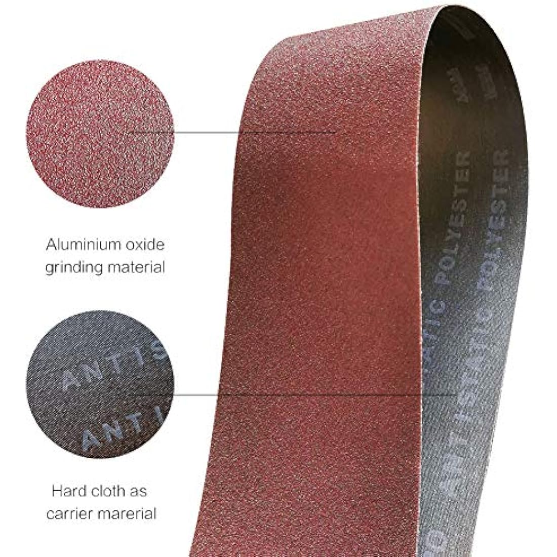 150mm x 1220mm 150mmx1220mm Sanding Belt Assorted Pack,6 Pcs(2 Each of 80 120 150 Grits) Aluminum Oxide for Sander