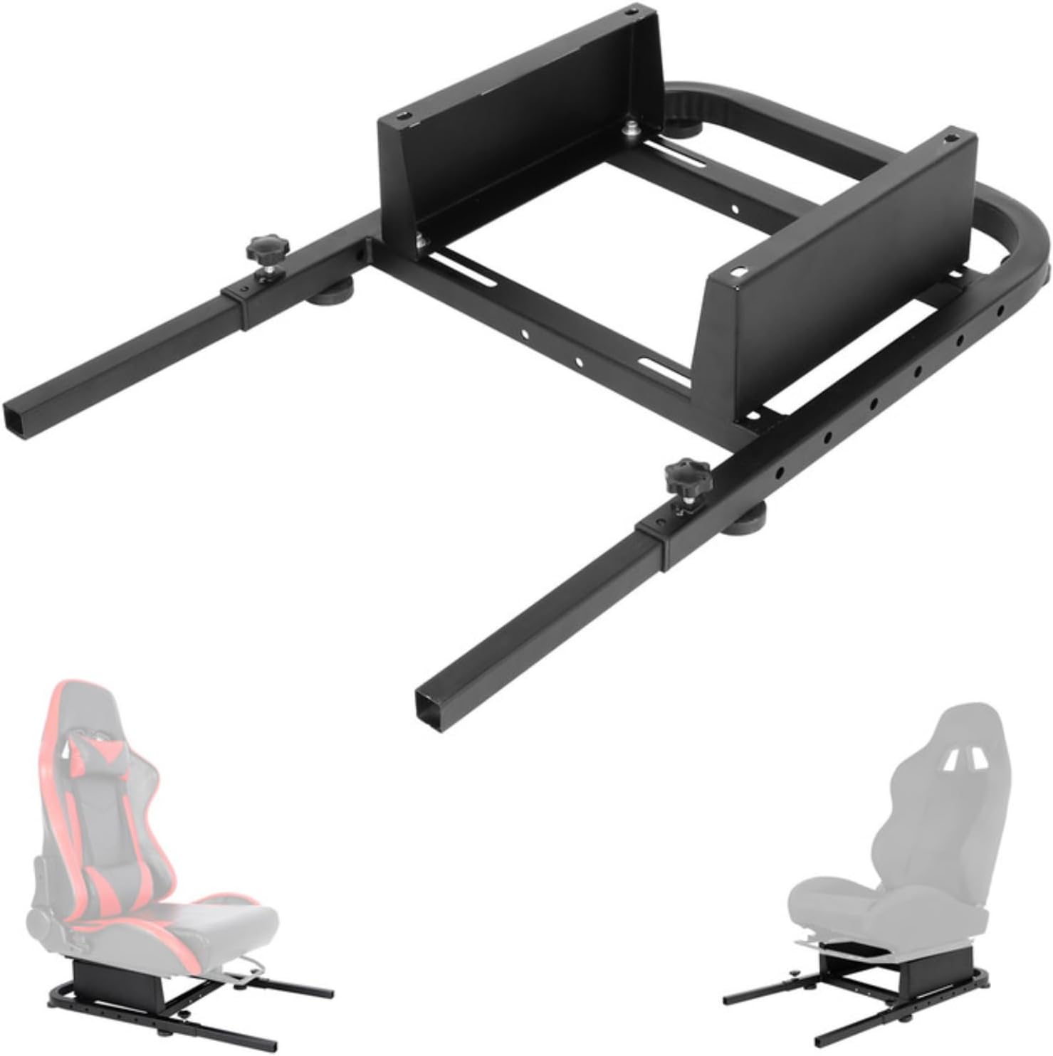 Minneer Updated Rear Seat Frame Expand into Racing Simulator Cockpit Stable fit for Most Racing Seats Chair Mount Support DIY Drilling Not Included Seat