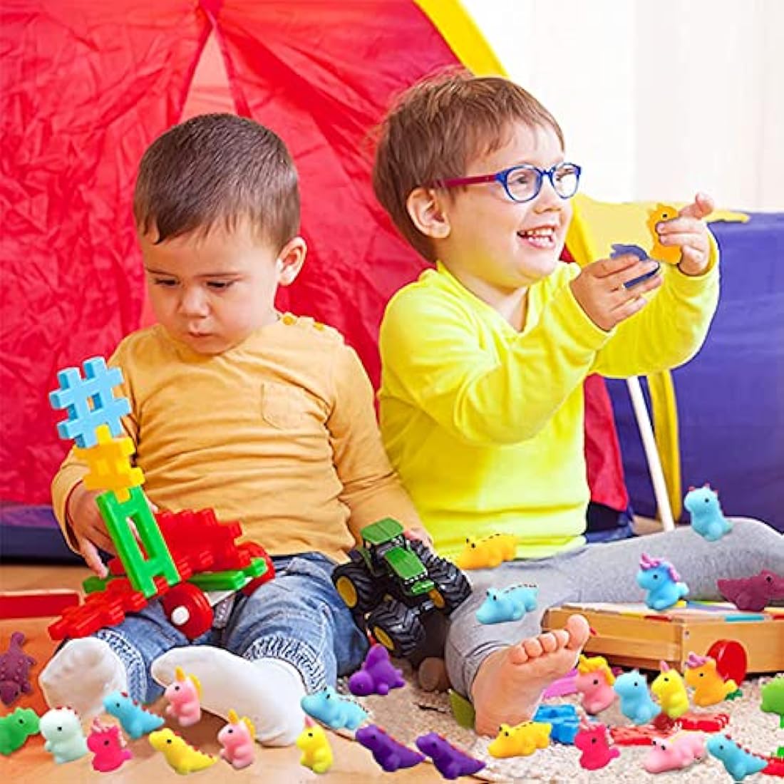 30P Mini Dinosaur Mochi Squishy Toys,Mochi Squishy Toys for Party Bags,Small Kawaii Soft Fidget Toy Party Bag Fillers for Kids Boys Dinosaur Party Favors Birthday Gifts,Christmas Surprise Filler Gift