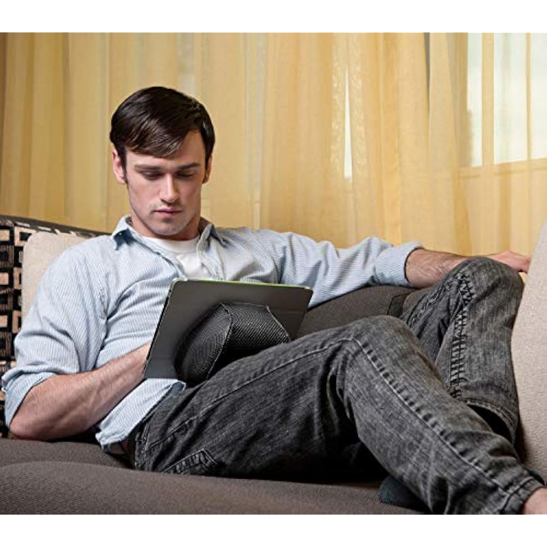 iprop iPad Bed & Lap Stand Bean Bag Tablet Holder for Tablets, Phones & E-Readers [Black]