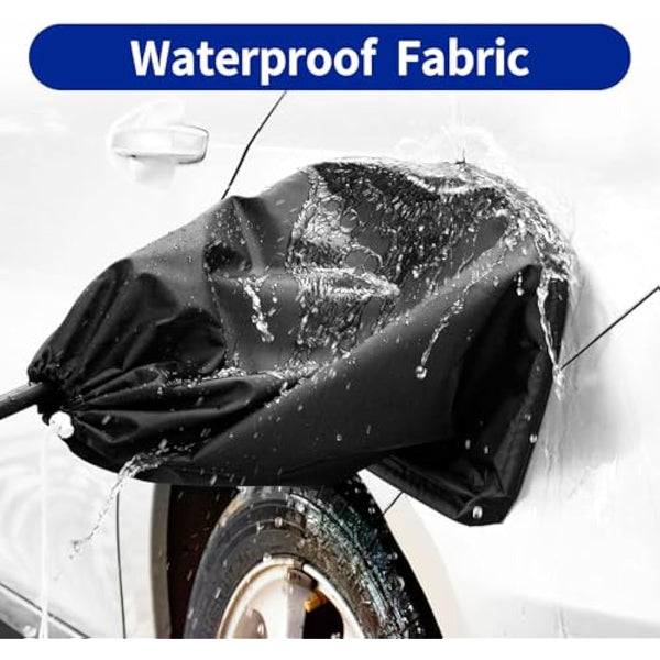 LZSTEC EV Charger Port Cover, Rainproof Waterproof Outdoor Electric Car Charging Port Plug Cover, Snow Freezing Rain Sun UV All-Weather Protection, Magnetic Adhesion for Electric Vehicle w/Steel Body