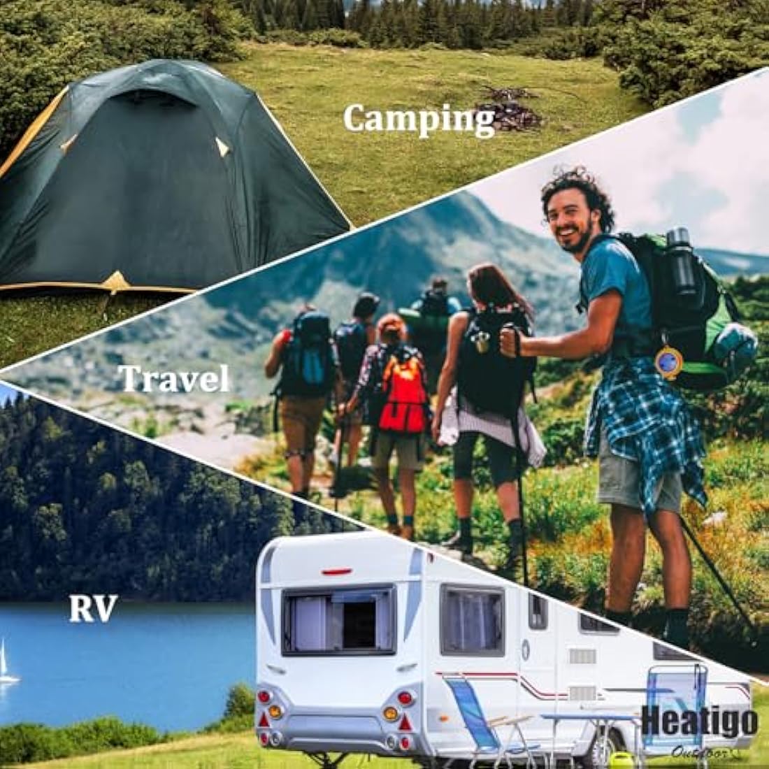 Heatigo 8M Portable Camping Retractable Clothes Line Clothes Airer for Holiday Outdoor, Bathroom, Laundry Room, Garden or Travel