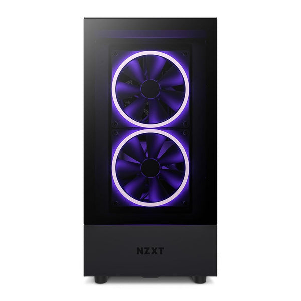 NZXT H5 Flow RGB - Compact ATX Mid-Tower PC Gaming Case - High Airflow - F360 RGB Core (CV) Included - 360mm Front & 240mm Top Radiator Support - Cable Management - Tempered Glass - White