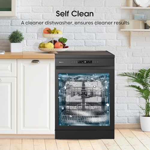 Hisense HS622E90WUK Freestanding Standard Dishwasher 85cm High - E Rated, White, 24 x 23 x 33 inches (L x W x H) [Energy Class E]