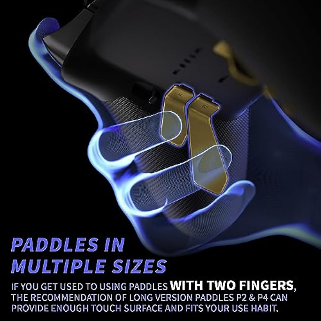 eXtremeRate Swift Paddles for Xbox Elite 1/2 Controller, 6 in 1 Metalic Hero Gold Replacement Interchangeable Back Paddles for Xbox One Elite & Elite Series 2 Controller