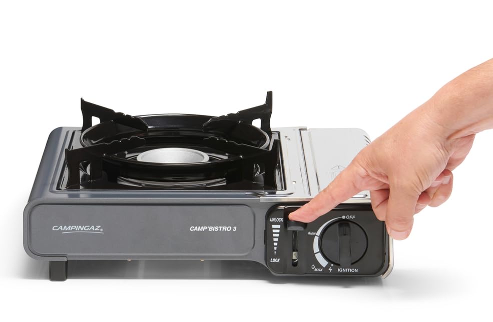 Campingaz Camp Bistro Stove, 1 burner, camping stove, 2200-watt capacity, compact outdoor cooker, includes carry case for easy transport
