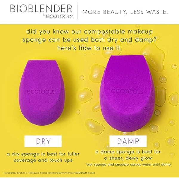 Ecotools Bioblender By Makeup Sponge Duo Pack For Liquid & Cream Make-Up