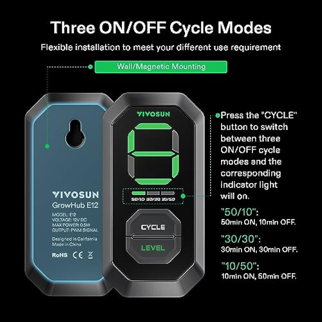 VIVOSUN Inline Duct Fan 150mm Exhaust Fan 688m³/h with E12 Speed Controller and Fully Programmable PWM Controlled EC Fan AeroZesh S6 for Grow Tent Ventilation