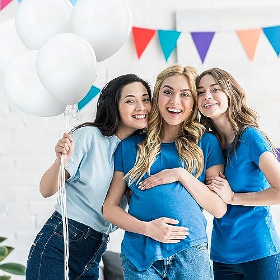 Ainiv 60 PCS Matte White Balloons, 12inch White Latex Party Balloons, White Balloons for Balloon Garland Party Supplies, Balloons for Birthday Party Wedding Baby Shower Decorations