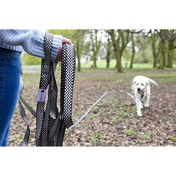 Maximum Pet Products Chequered Dog & Horse Training Lunge Lead. 25mm - 1" Wide. Very Strong) 65ft/20M