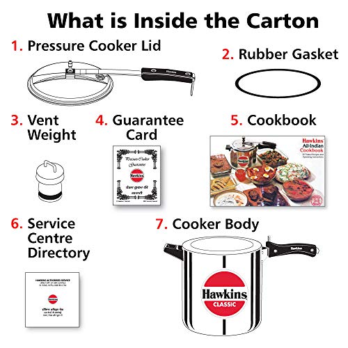 Hawkins Classic 8 Litre Pressure Cooker, Tall Design Cooker, Big Cooker, Silver (CL8T)