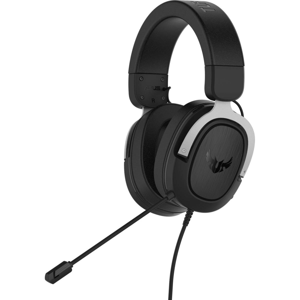 ASUS TUF Gaming H1 Wired Headset (Discord Certified Mic, 7.1 Surround Sound, 40mm Drivers, 3.5mm, Lightweight, For PC, Switch, PS4, PS5, XBOX One, XBOX Series X | S, and Mobile Devices)- Black