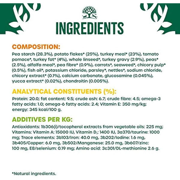 James Wellbeloved Complete Dry Grain Free Senior Dog Food Turkey and Vegetable, 10 kg