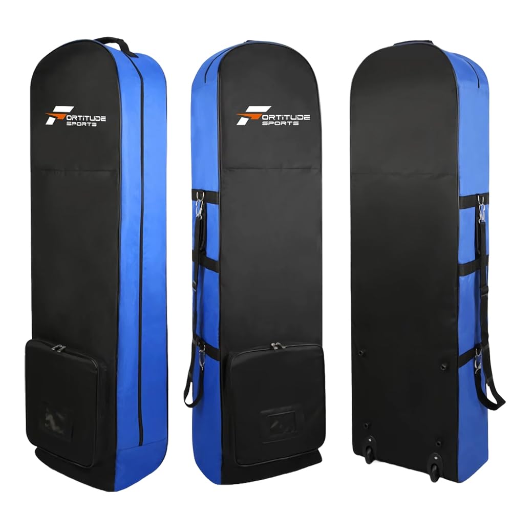 Fortitude Sports Golf Travel Bag, Golf Travel Case With Wheels, Thick Nylon Wheeled Waterproof Durable Protective Golf Flight Bag Cover 133cm x 37cm x
