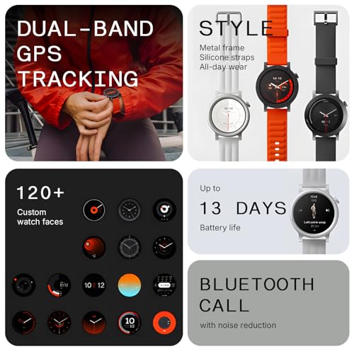 CMF by Nothing Watch 3 Pro Smartwatch with 1.43’ AMOLED Display, 13 days Battery Life, Dual-band GPS, Bluetooth Calls with AI Noise Reduction, Advanced Heart Rate and Sleep Monitoring- Light Grey