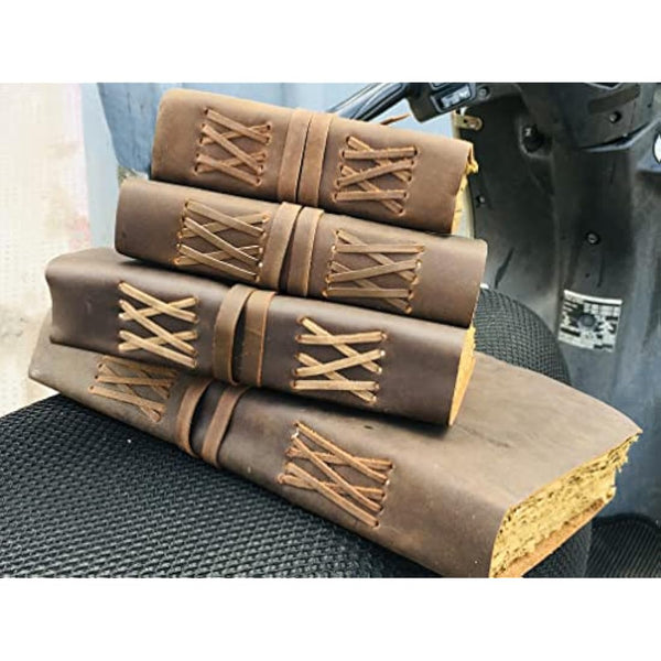 ALCRAFT Leather Journal Vintage Leather Bound Journal Handmade Antique Cover 33.02 X 25.4 CM