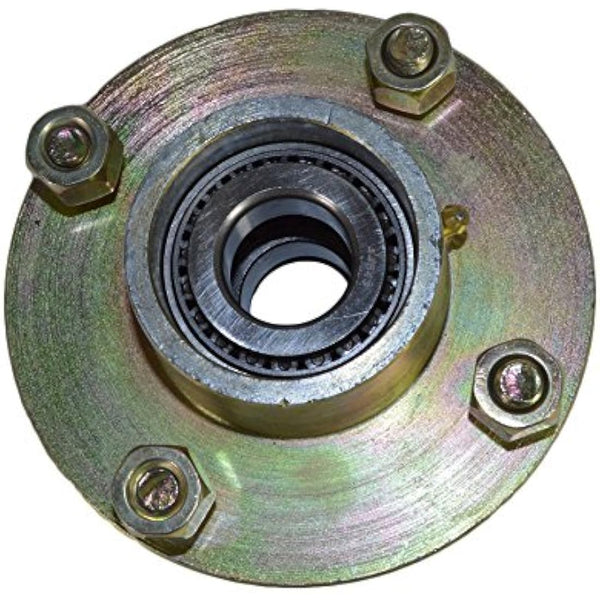 AB Tools Trailer Cast Wheel Hub 4" PCD 1" Taper Bearing 4 Stud With Wheel Nuts And Cap