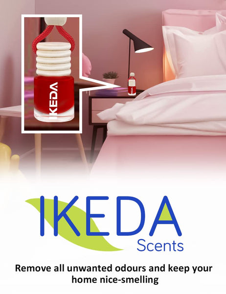 Ikeda scents Ikeda Car Air Fresheners | Automotive Hanging Pendant | Auto Perfume Diffuser with Real Oil | Strong and Long Last Fragrance | Fresh Smell Cover Odours | Car Accessories for Men Women