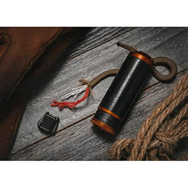 Exotac ripSPOOL Lightweight Bushcraft and Survival Complete Field Repair Kit and FireCord Lanyard for First Aid, Fire-Starting, Tool Creation, Fishing and Navigation Tasks, Made in the USA