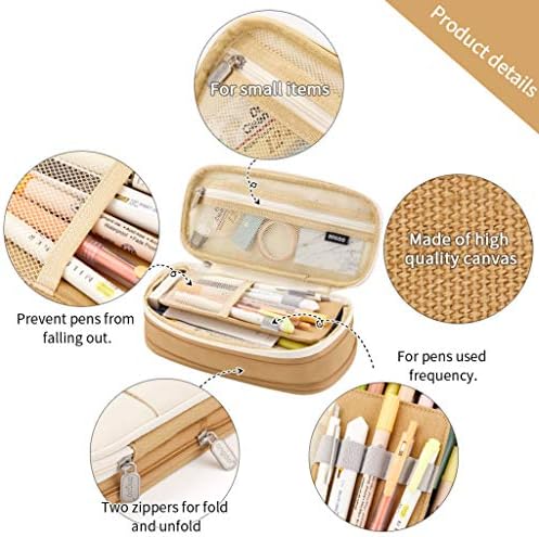 EASTHILL Big Capacity Pencil Pen Case Office College School Large Storage High Capacity Bag Pouch Holder Box Organizer