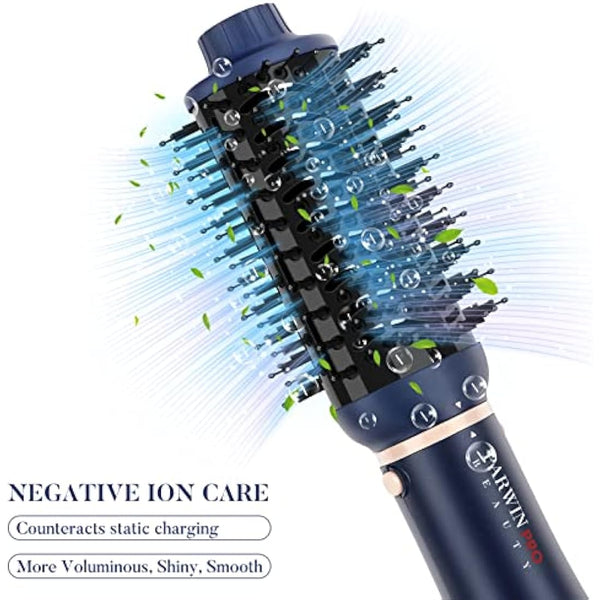 4 in 1 Hair Dryer Brush Set, Multi Air Styler with 4 Attachments as Hairdryer, Hot Air Brush, Hair Diffuser, Hot Brush for Hair Styling, Ionic Care Frizz-Free, Blue