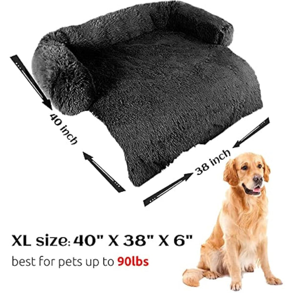 ANWA Dog Sofa Bed Cover - Plush Mat for Dog Furniture and Couch Protection - Soft Washable Bed Mat for Dogs - 40" x 40" x 6"