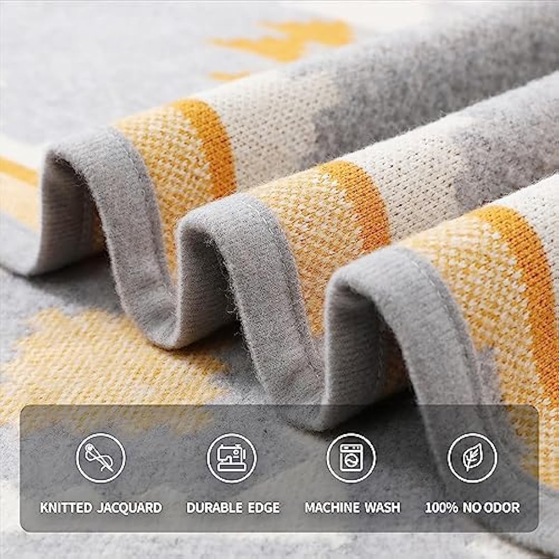 ACUSHLA Merino Wool Camp Blanket - Warm, Thick, Washable, Large Throw - Great for Outdoor Camping All Seasons Suitable Morocco White 79" x63" 3.8lbs