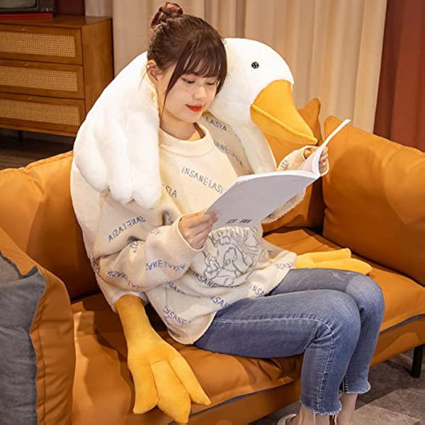 50-160CM Huge Goose Plush Toys Big Duck Doll Soft Stuffed Animal Sleeping Pillow Cushion for Kids and Girls (160CM)