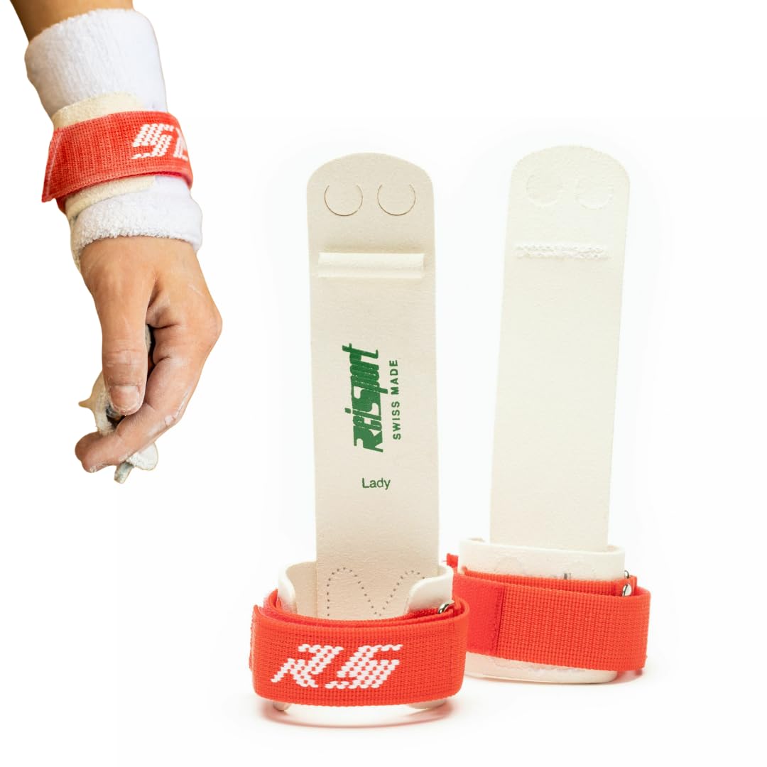 Reisport Women's Gymnastic Grips Uneven Double Buckle Bar Grips, No Slip Fit, XX-Small, X-Small, Small, Medium, Large, X-Large, Women and Girls