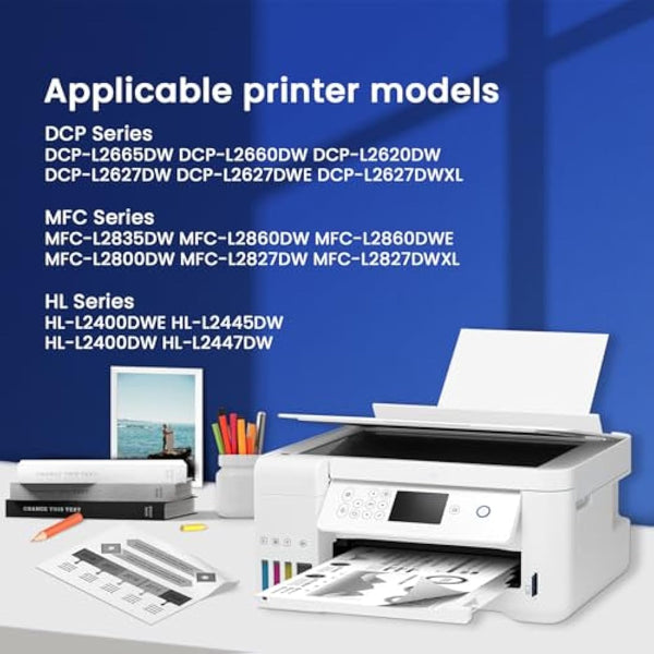 Hookink 2Black TN2510 TN-2510 Toner Cartridge Compatible with Brother TN2510 for HL-L2400DW HL-L2400DWE HL-L2445DW DCP-L2627DWXL DCP-L2620DW MFC-L2860DWE MFC-L2800DW MFC-L2835DW MFC-L2827DWXL