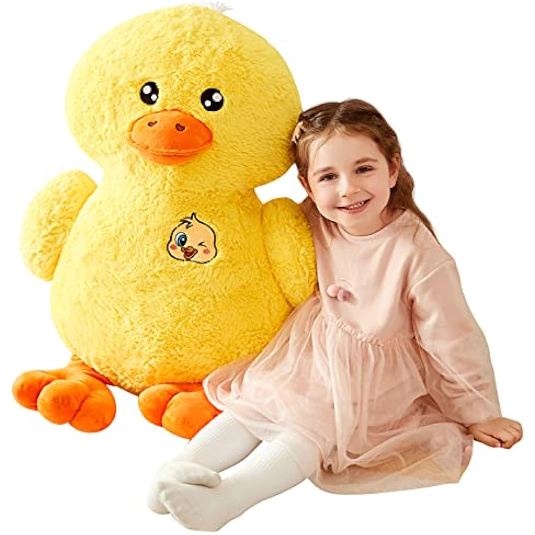 IKASA Large Duck Stuffed Animals Giant Soft Plush Toy,50cm Cute Huge Jumbo Kawaii Fluffy Plushy Big Size Duck Fat Oversized Plushie,Gifts for Kids